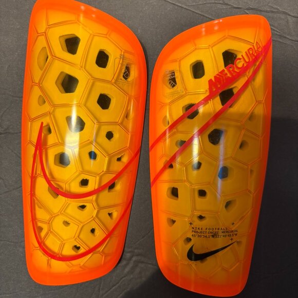 Nike Orange Foam Shin Guards w/ Shin Sleeve – Breathable & Sturdy - Picture 6 of 6